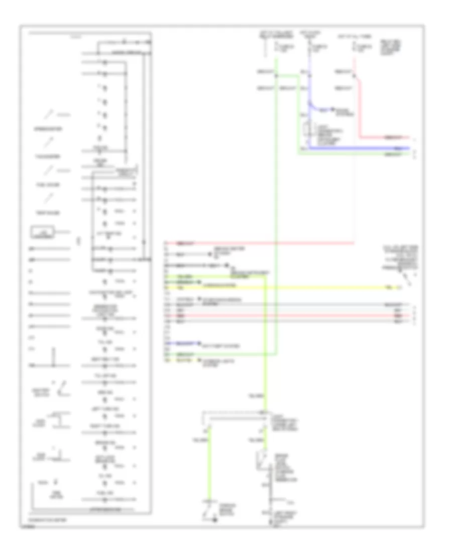 Instrument Cluster Wiring Diagram without Multi Communication System 1 of 2 for Mitsubishi Galant ES 2007