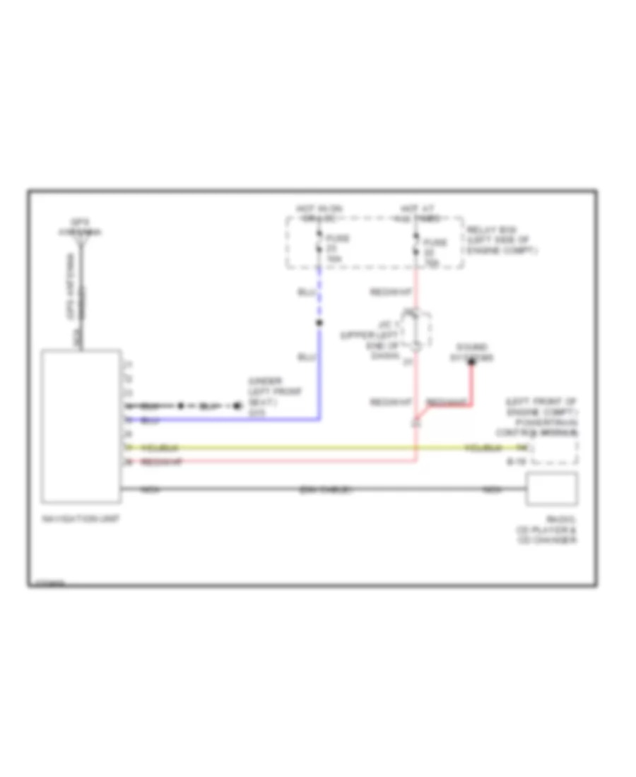 Navigation Wiring Diagram for Mitsubishi Galant ES 2007