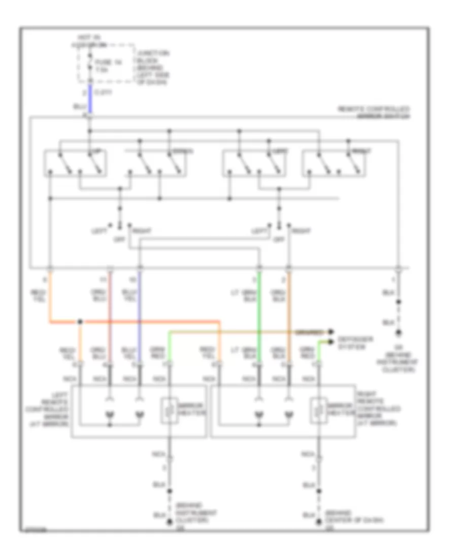 Power Mirror Wiring Diagram for Mitsubishi Galant ES 2007