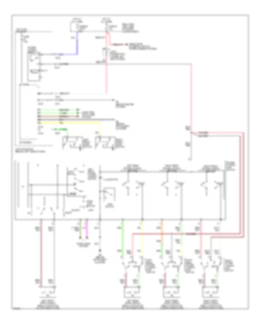 Power Windows Wiring Diagram for Mitsubishi Galant ES 2007