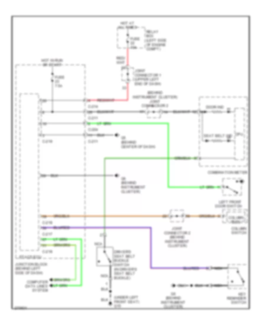 Chime Wiring Diagram for Mitsubishi Galant ES 2007