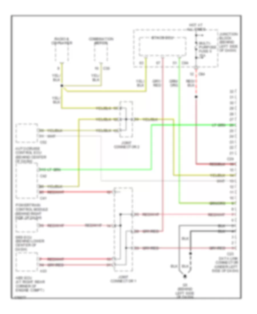 Computer Data Lines Wiring Diagram for Mitsubishi Galant GTZ 2003