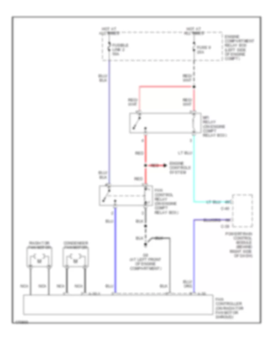 Cooling Fan Wiring Diagram for Mitsubishi Galant GTZ 2003