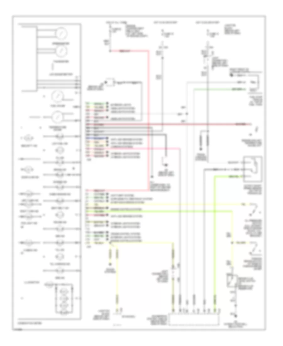 Instrument Cluster Wiring Diagram for Mitsubishi Galant GTZ 2003