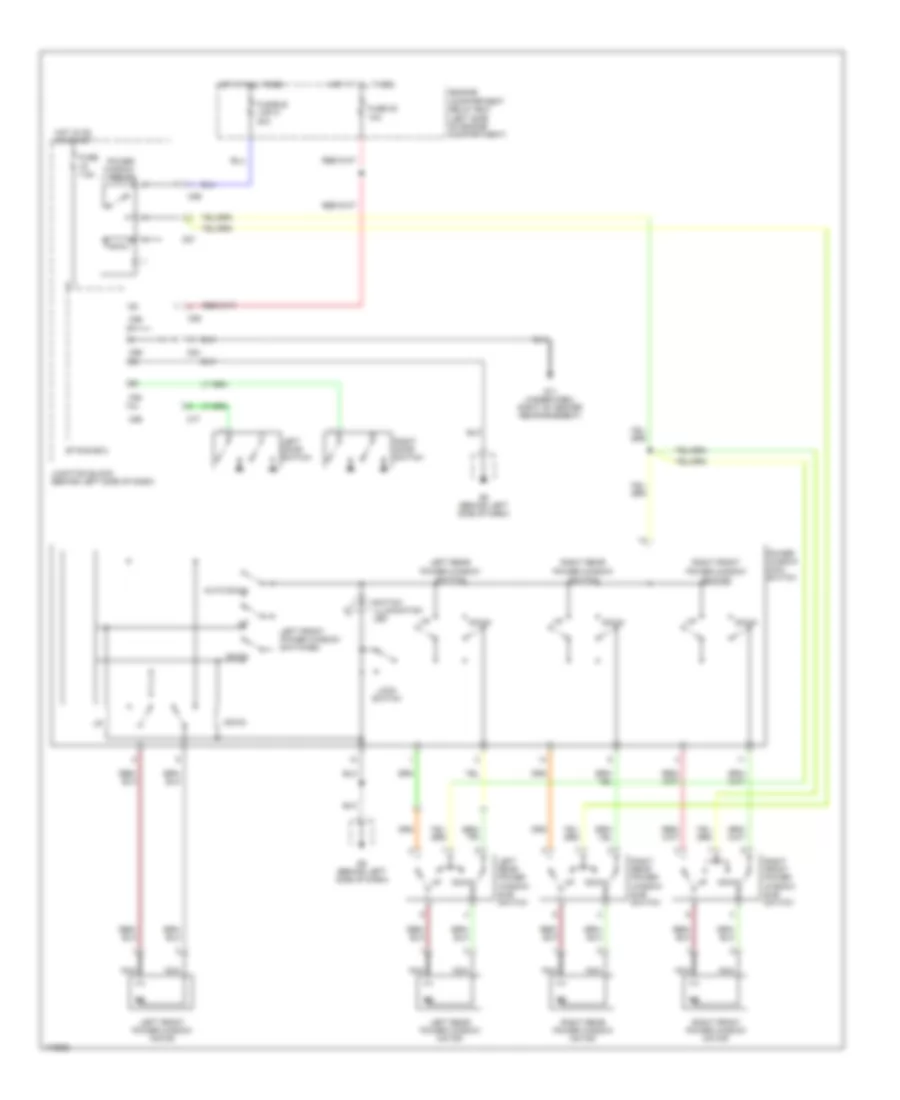 Power Windows Wiring Diagram for Mitsubishi Galant GTZ 2003