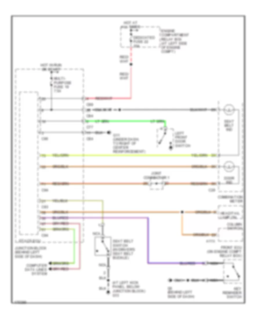 Warning Systems Wiring Diagram for Mitsubishi Galant GTZ 2003