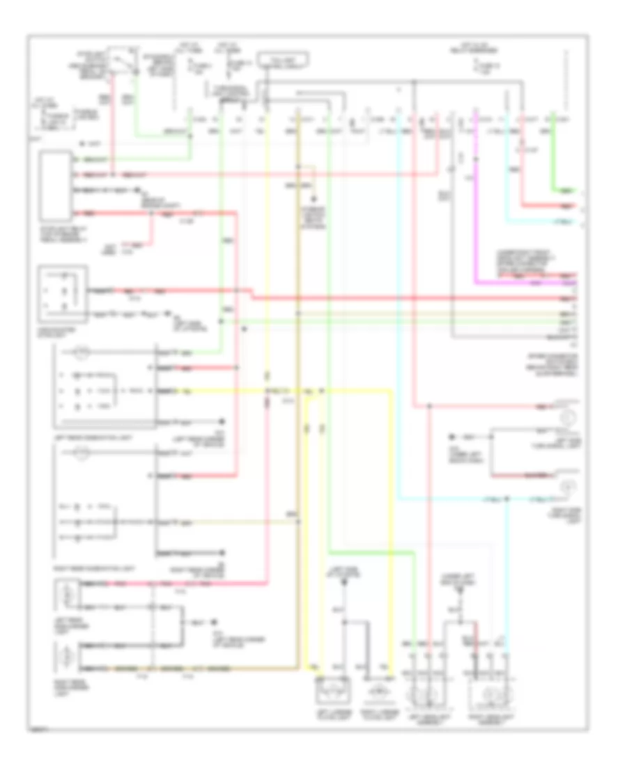 Exterior Lamps Wiring Diagram (1 of 2) for Mitsubishi Outlander GT 2011