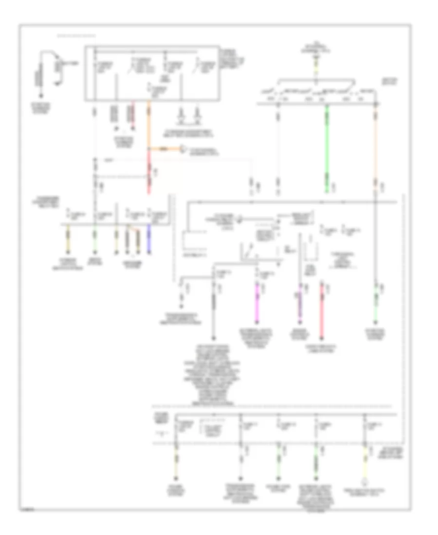 Power Distribution Wiring Diagram 1 of 2 for Mitsubishi Outlander GT 2011