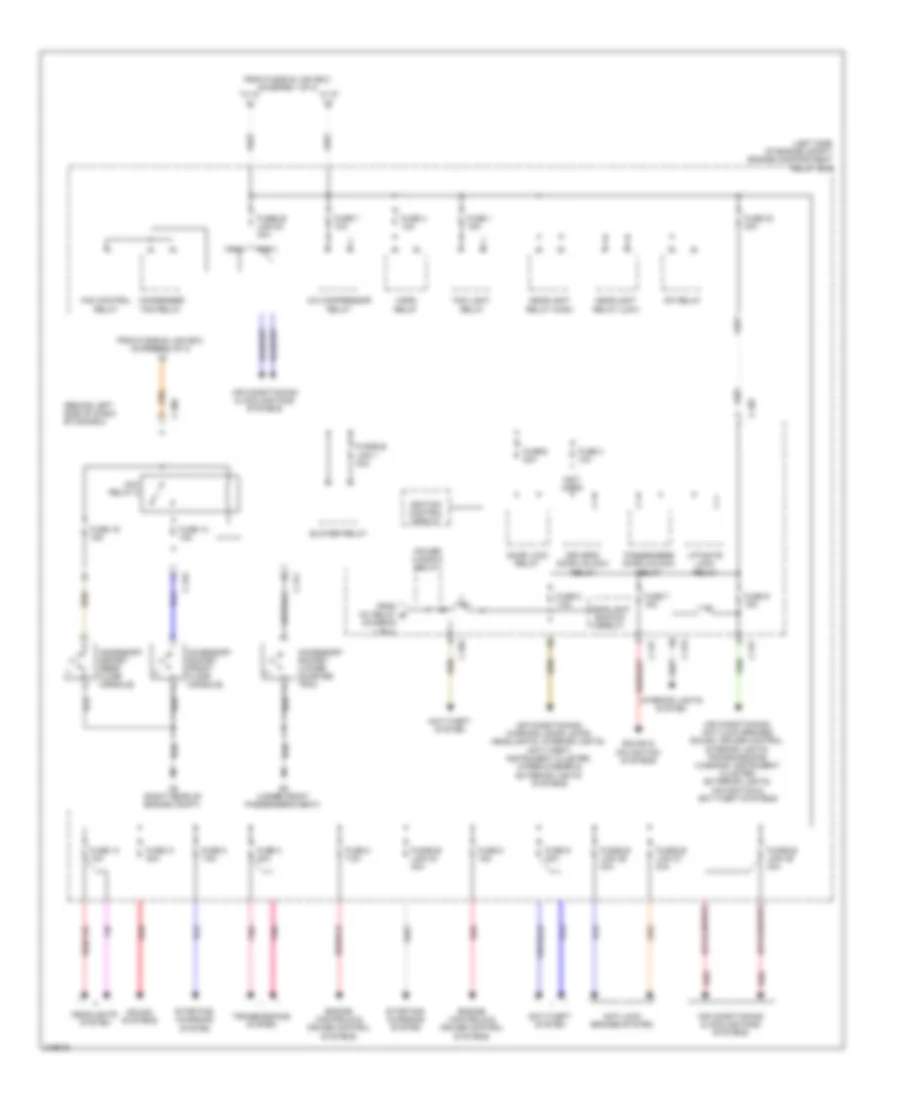 Power Distribution Wiring Diagram (2 of 2) for Mitsubishi Outlander GT 2011