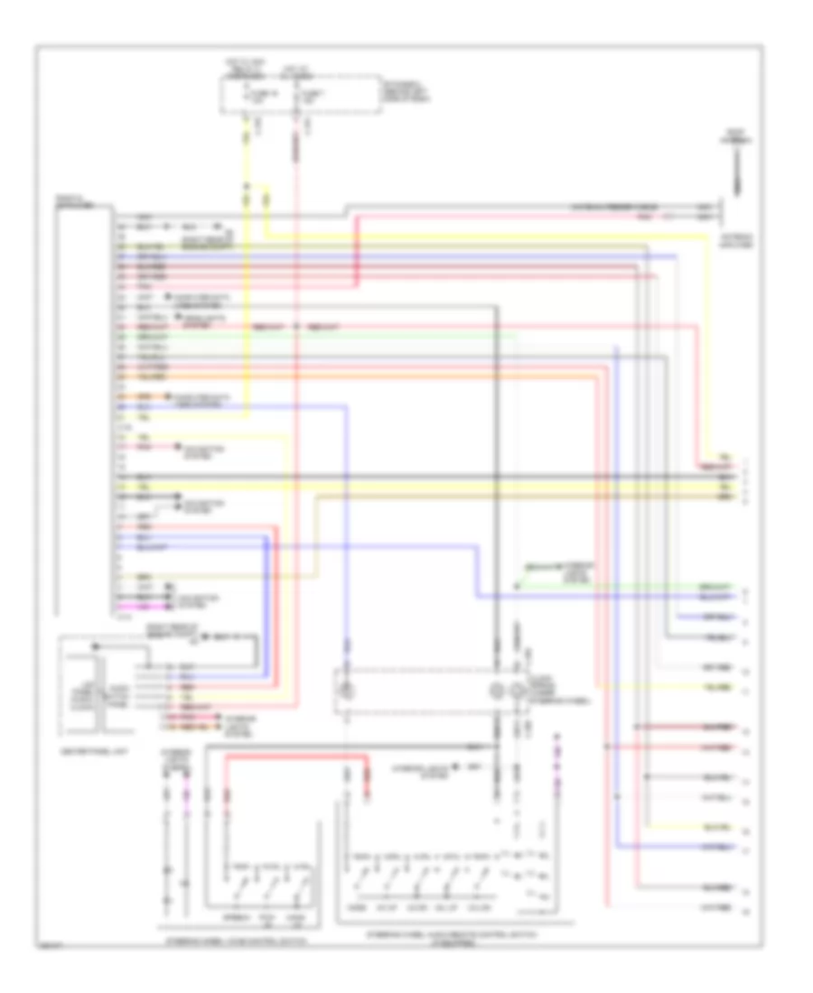 Radio Wiring Diagram, without Multi-Communication System without Amplifier (1 of 2) for Mitsubishi Outlander GT 2011