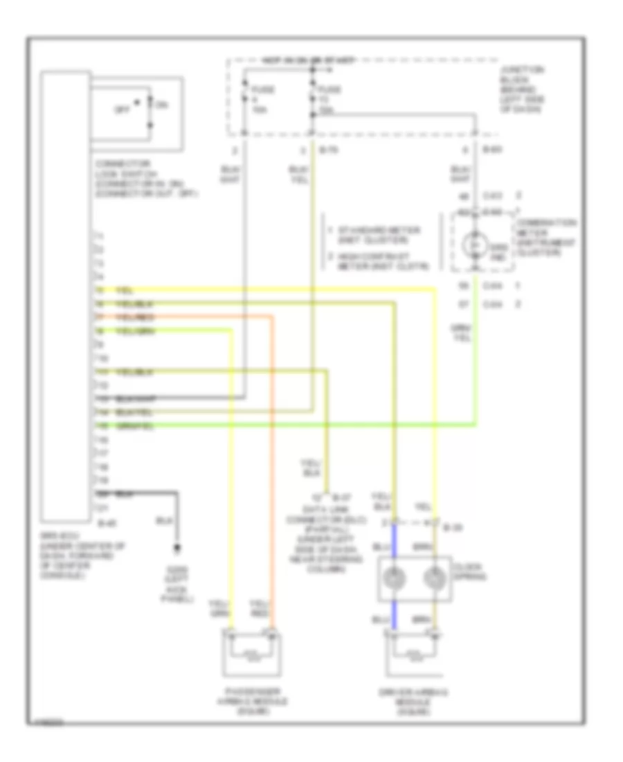 Supplemental Restraint Wiring Diagram for Mitsubishi Diamante 1999