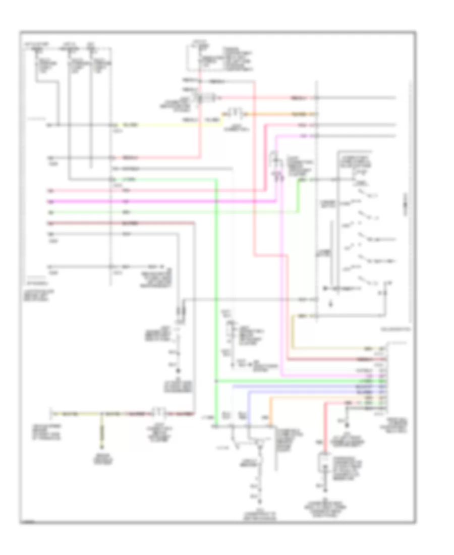 Электросхема передних стеклоочистителей дворников и омывателя лобового стекла, Эволюция для Mitsubishi Lancer ES 2003
