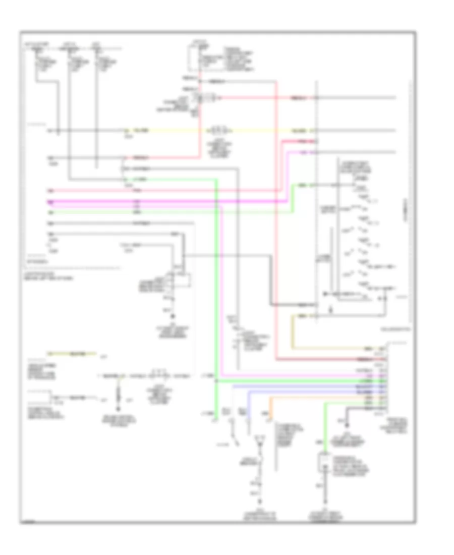 Электросхема передних стеклоочистителей дворников и омывателя лобового стекла, Кроме Эволюции для Mitsubishi Lancer ES 2003