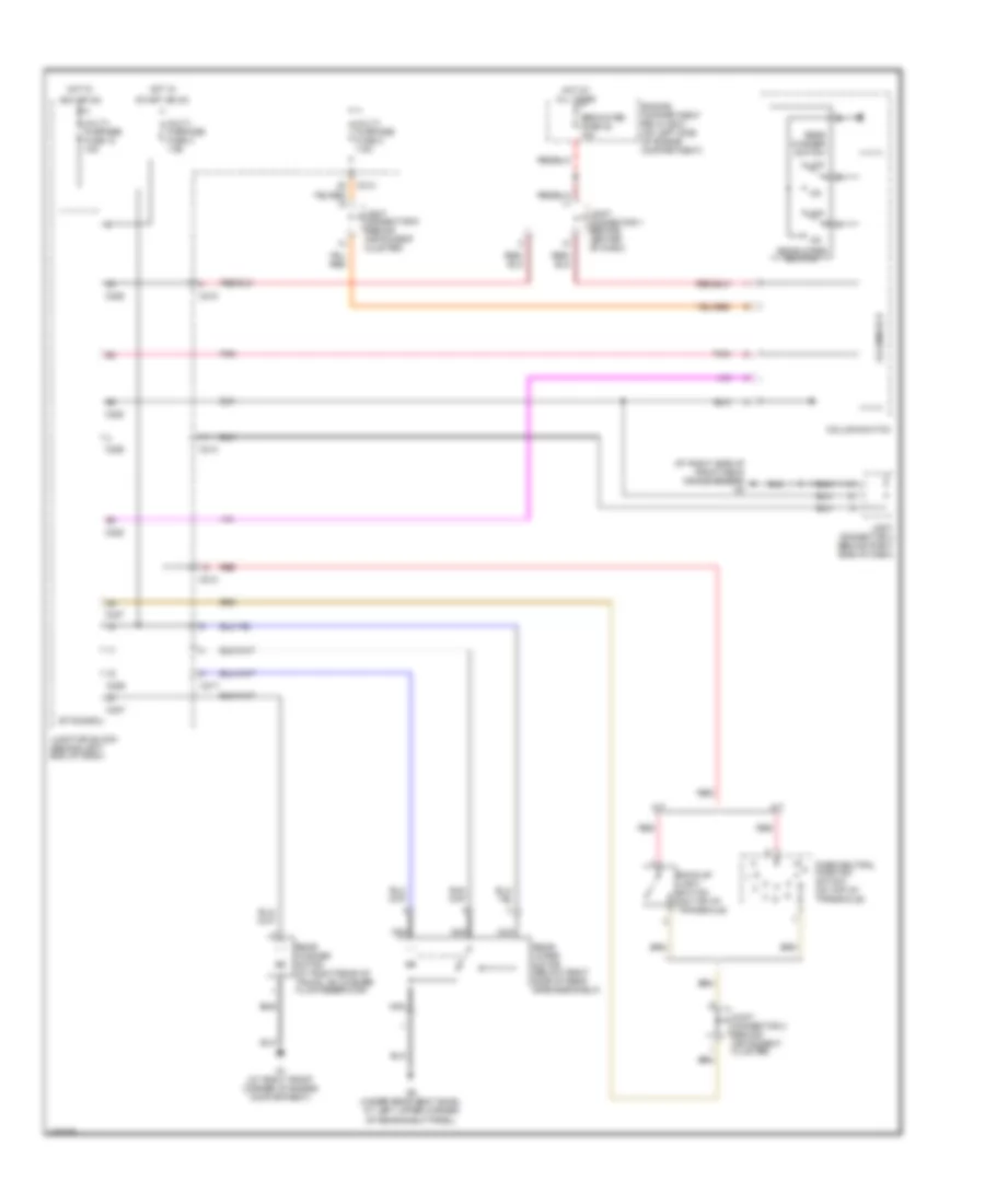 Электросхема заднего стеклоочистителя дворника и омывателя, Кроме Эволюции для Mitsubishi Lancer ES 2003