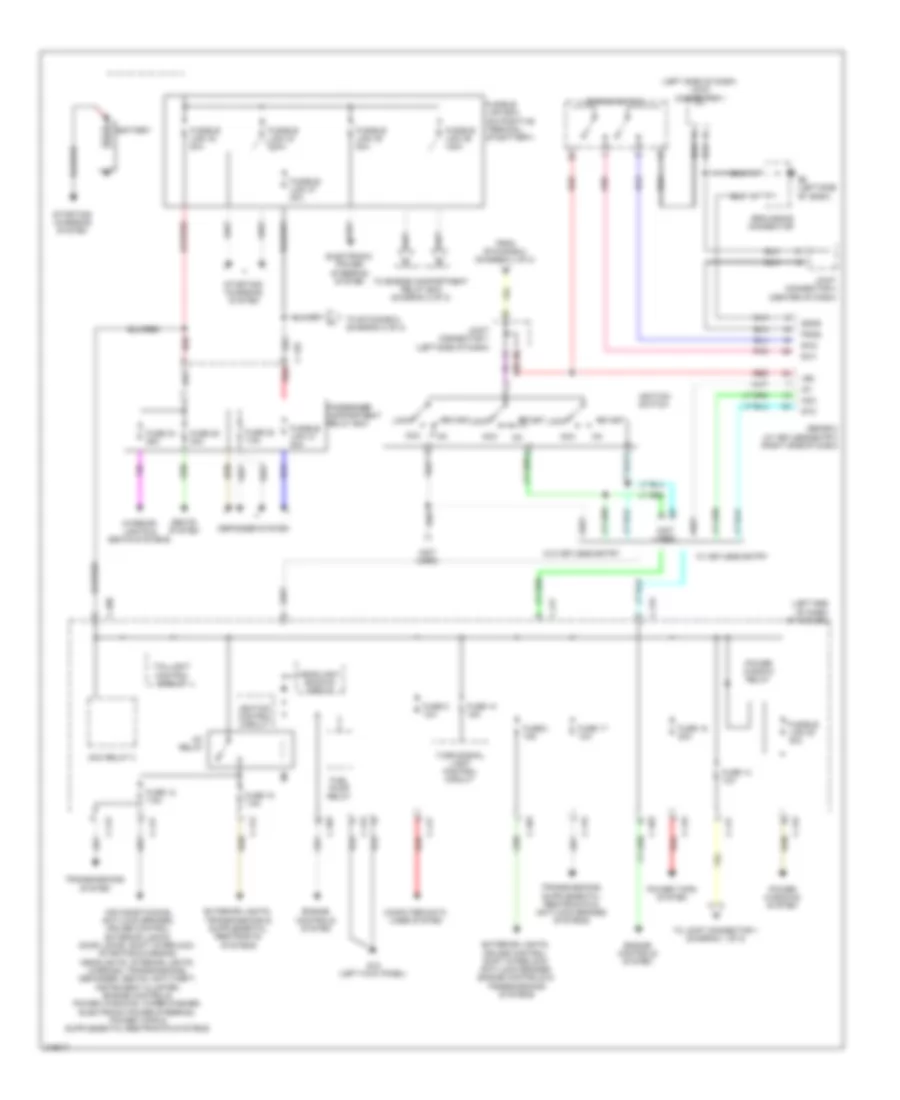 Power Distribution Wiring Diagram 1 of 2 for Mitsubishi Outlander Sport ES 2011