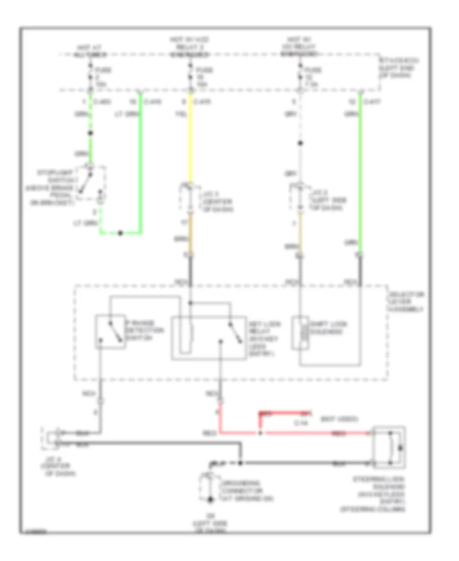 Shift Interlock Wiring Diagram for Mitsubishi Outlander Sport ES 2011