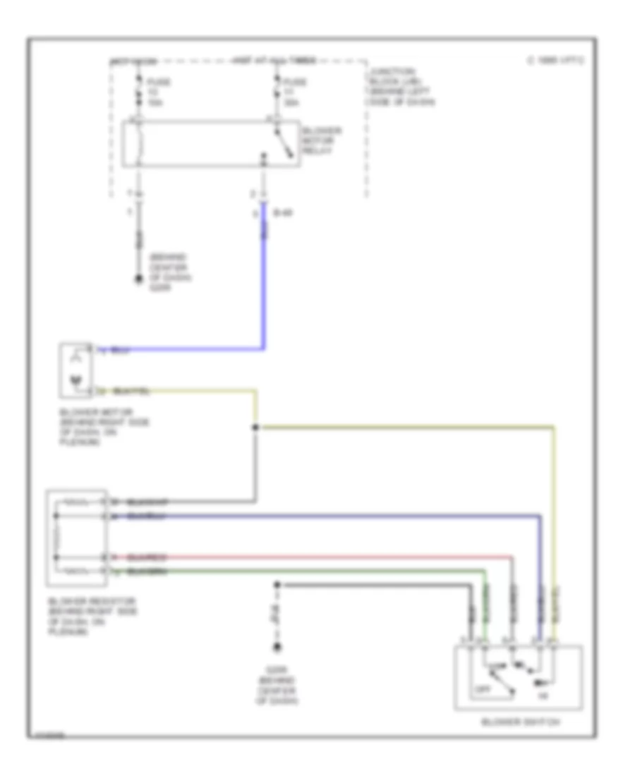 Heater Wiring Diagram for Mitsubishi Eclipse GS 1999