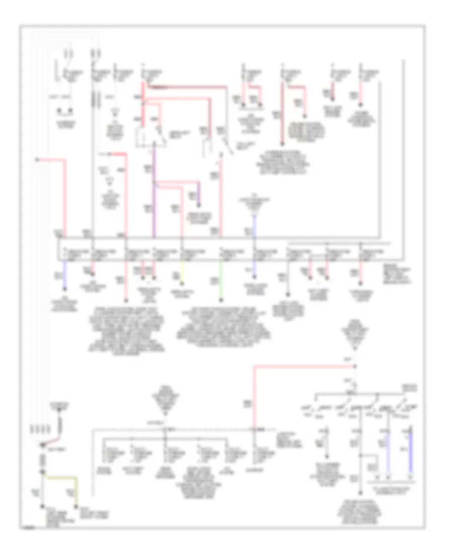2.0L, Power Distribution Wiring Diagram (1 of 2) for Mitsubishi Eclipse GS 1999