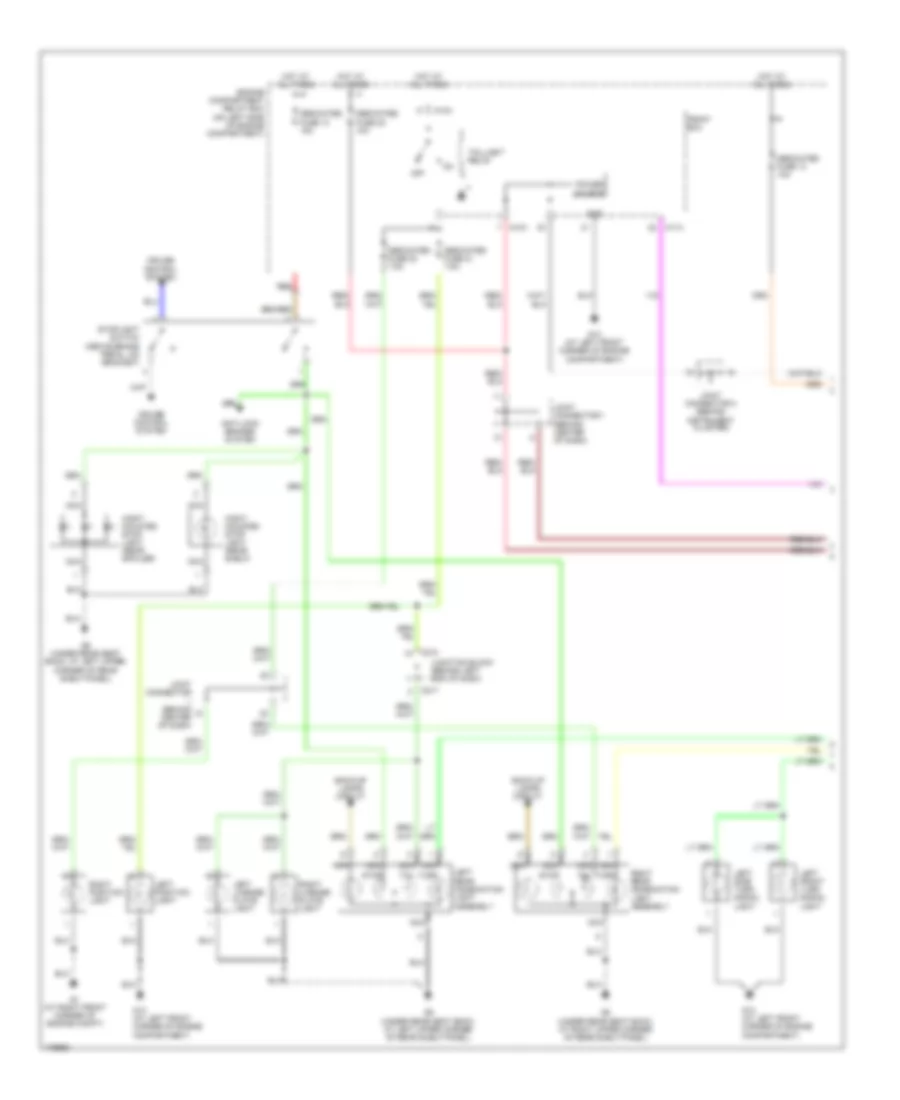 Exterior Lamps Wiring Diagram, Except Evolution (1 of 2) for Mitsubishi Lancer LS 2003
