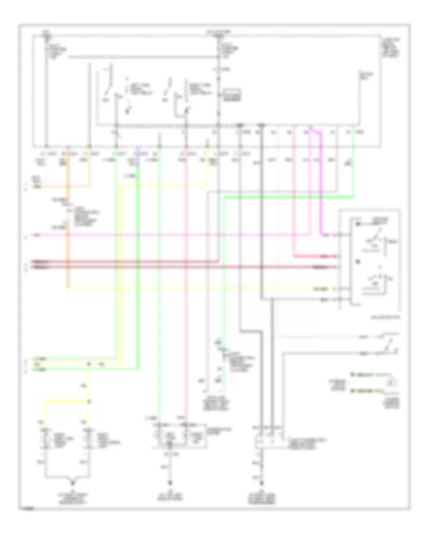 Exterior Lamps Wiring Diagram, Except Evolution (2 of 2) for Mitsubishi Lancer LS 2003