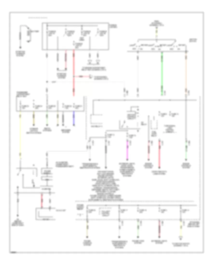 Power Distribution Wiring Diagram 1 of 2 for Mitsubishi Outlander LS 2007