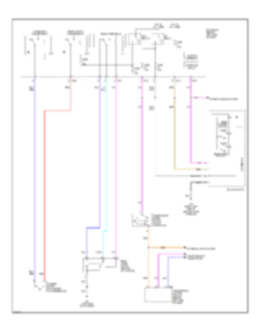 Электросхема заднего стеклоочистителя и омывателя стекла для Mitsubishi Outlander LS 2007
