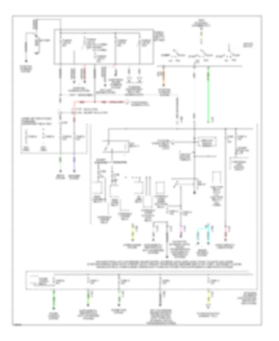 Power Distribution Wiring Diagram 1 of 2 for Mitsubishi Lancer ES Sportback 2014
