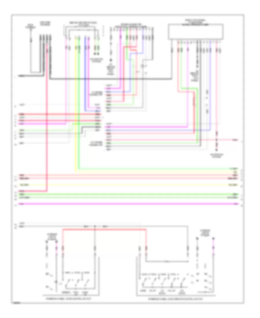 Radio Wiring Diagram, Except Evolution with Multi-Communication System (2 of 3) for Mitsubishi Lancer ES Sportback 2014