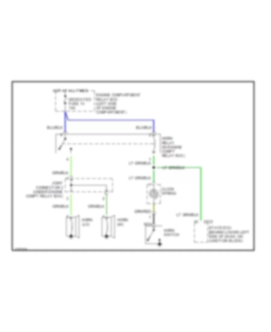 Horn Wiring Diagram for Mitsubishi Montero Limited 2003