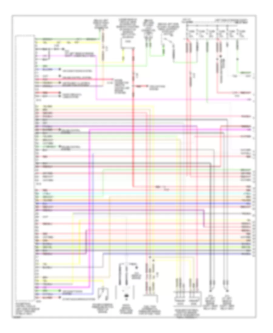 3.8L, Engine Performance Wiring Diagram (1 of 5) for Mitsubishi Eclipse GS 2012