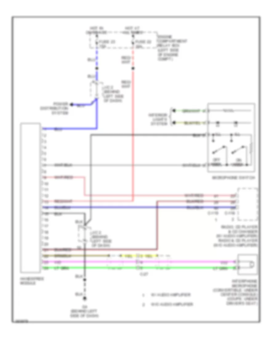 Hands Free Module Wiring Diagram for Mitsubishi Eclipse GS 2012