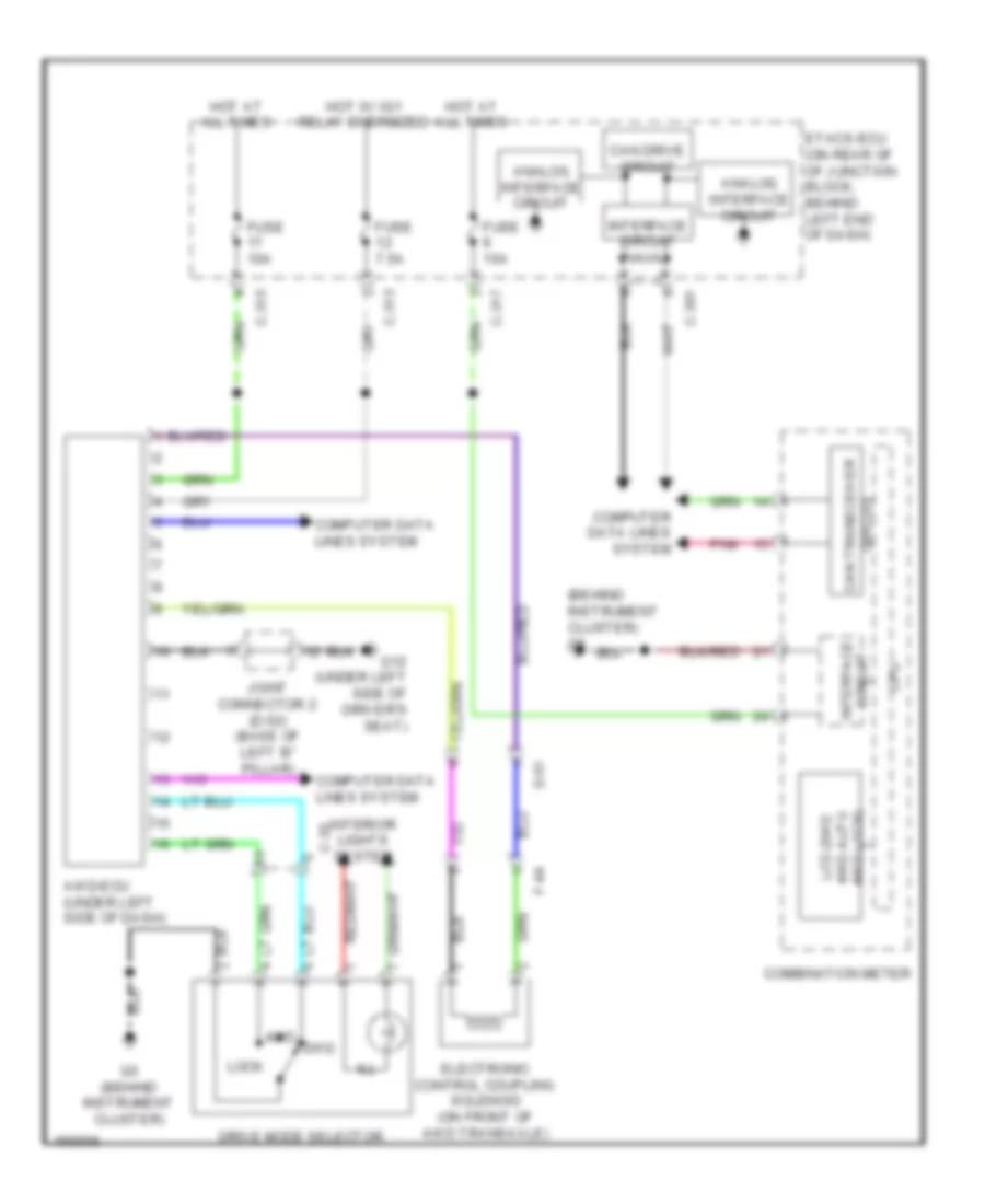 AWD Wiring Diagram for Mitsubishi Lancer Evolution MR 2014
