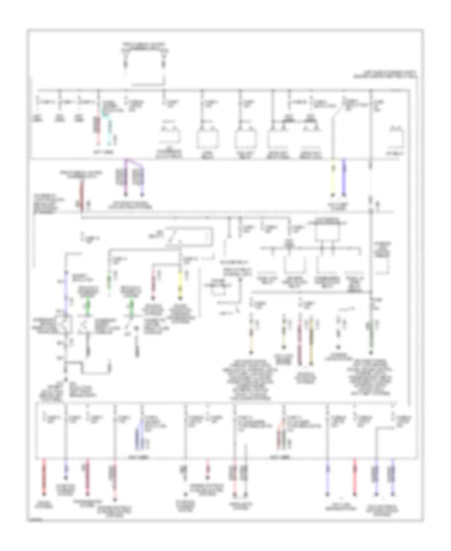 Power Distribution Wiring Diagram (2 of 2) for Mitsubishi Lancer Evolution MR 2014