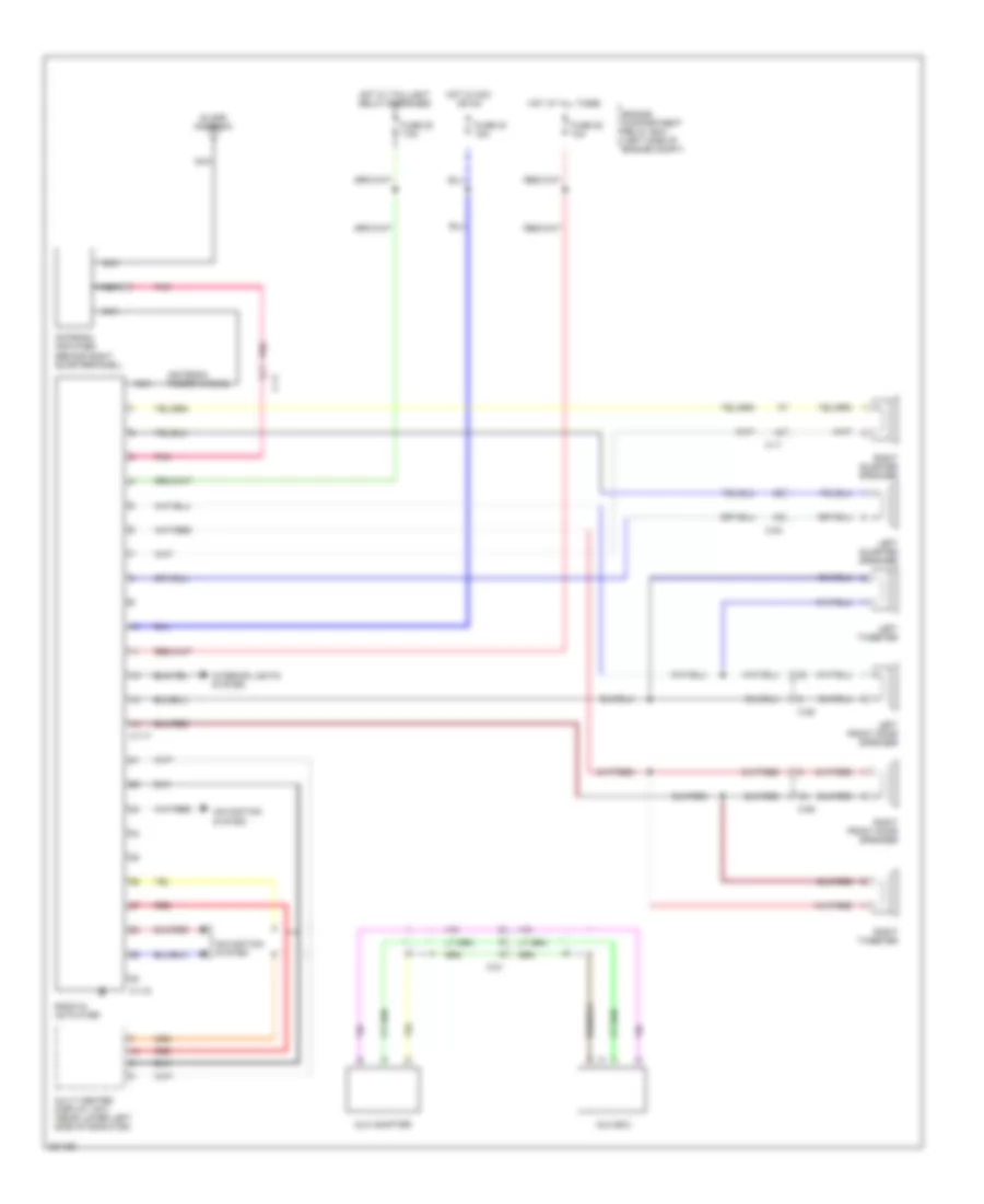 Radio Wiring Diagram, without Amplifier for Mitsubishi Eclipse GS Sport 2012