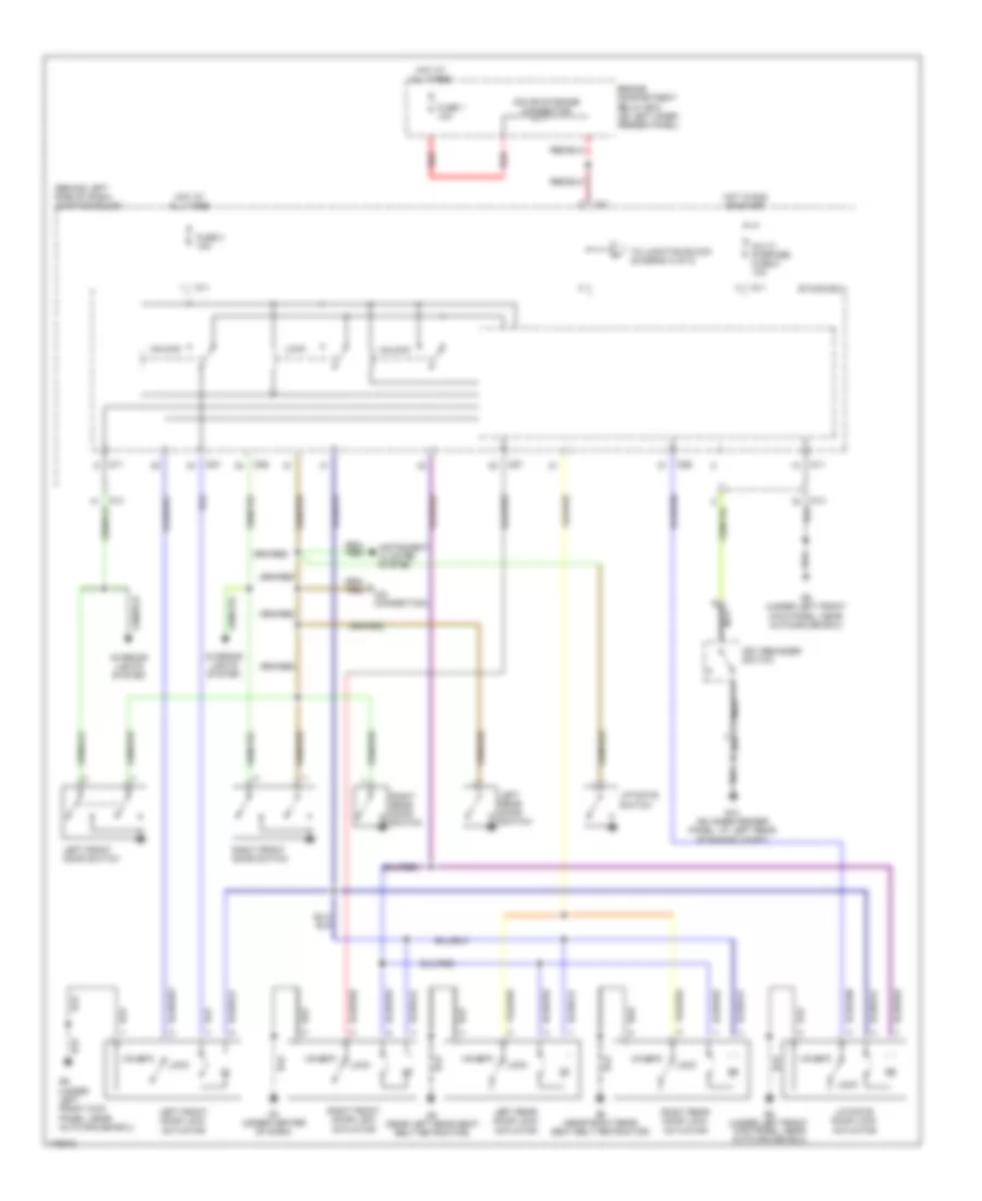 Power Door Locks Wiring Diagram with Keyless Entry 1 of 2 for Mitsubishi Montero Sport Limited 2003