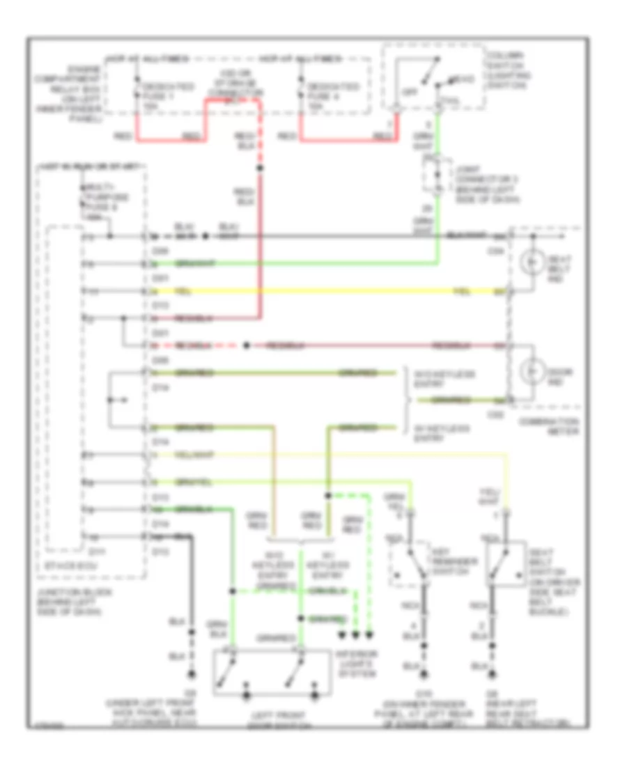 Warning Systems Wiring Diagram for Mitsubishi Montero Sport Limited 2003
