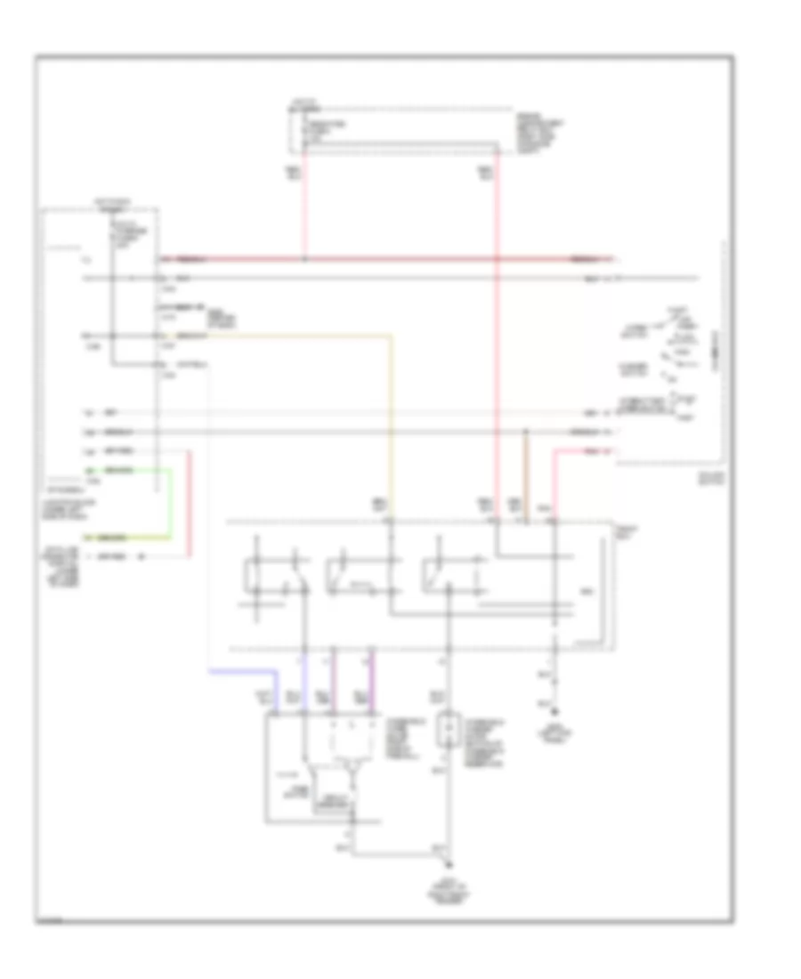 Электросхема стеклоочистителя, дворников и омывателя для Mitsubishi Galant DE 1999