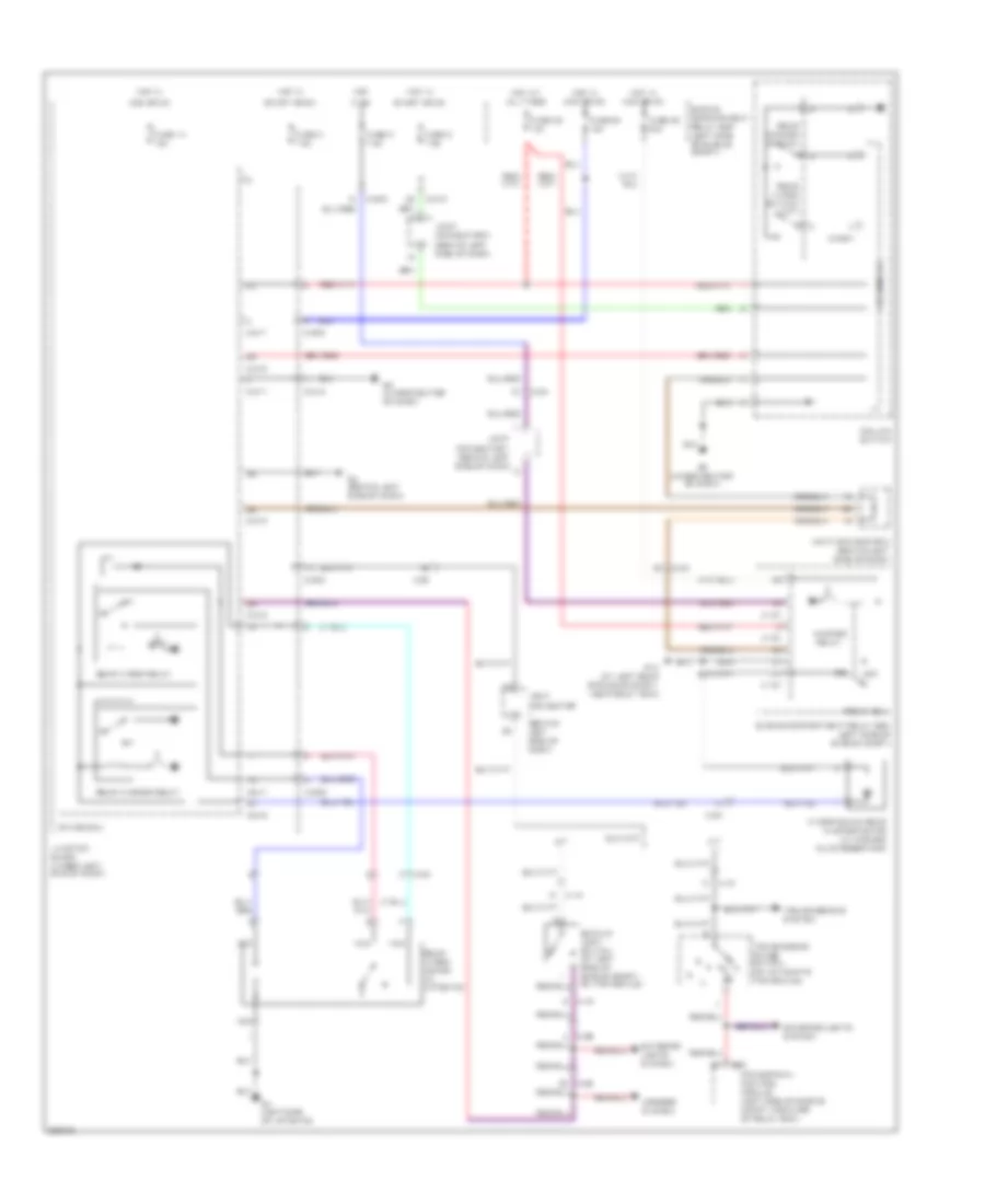 Электросхема заднего стеклоочистителя дворника и омывателя для Mitsubishi Eclipse GT 2012