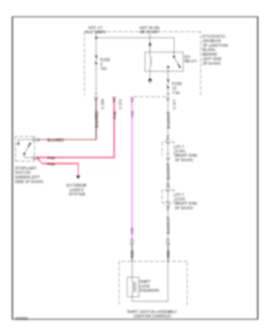 Shift Interlock Wiring Diagram Except Evolution CVT for Mitsubishi Lancer GT Sportback 2014