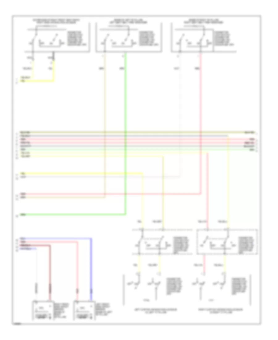 Supplemental Restraints Wiring Diagram, Except Evolution (2 of 4) for Mitsubishi Lancer Ralliart 2014