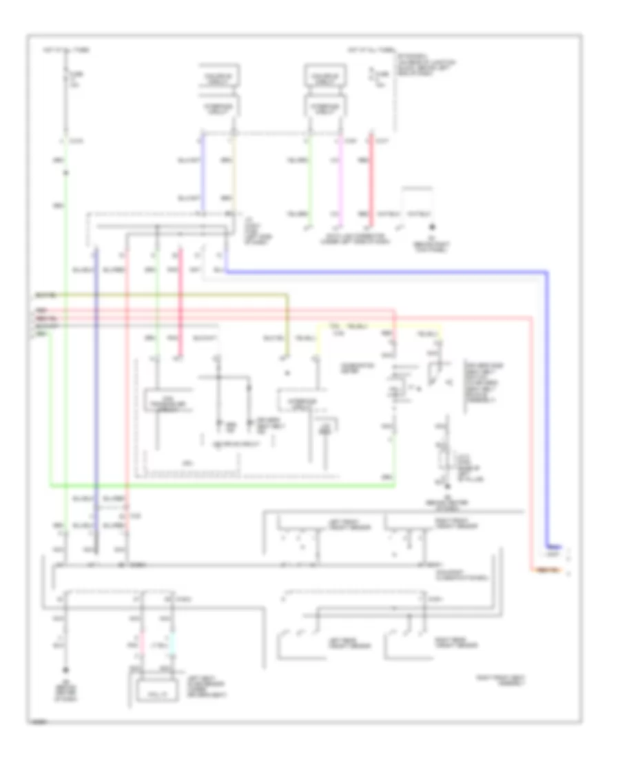 Supplemental Restraints Wiring Diagram, Except Evolution (3 of 4) for Mitsubishi Lancer Ralliart 2014