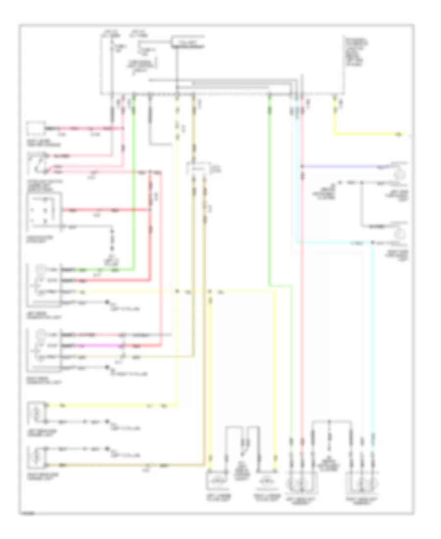 Exterior Lamps Wiring Diagram Evolution 1 of 2 for Mitsubishi Lancer Ralliart 2014