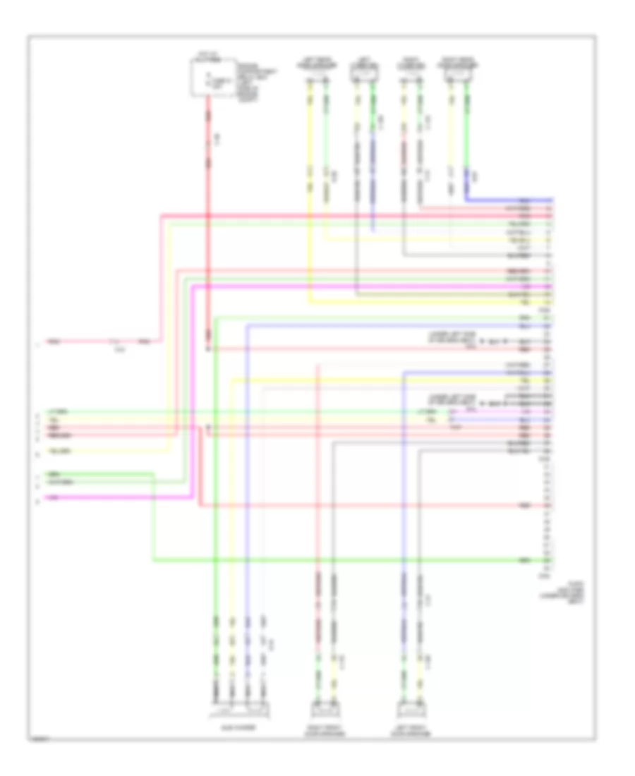 Navigation Wiring Diagram, Except Evolution (3 of 3) for Mitsubishi Lancer Ralliart 2014