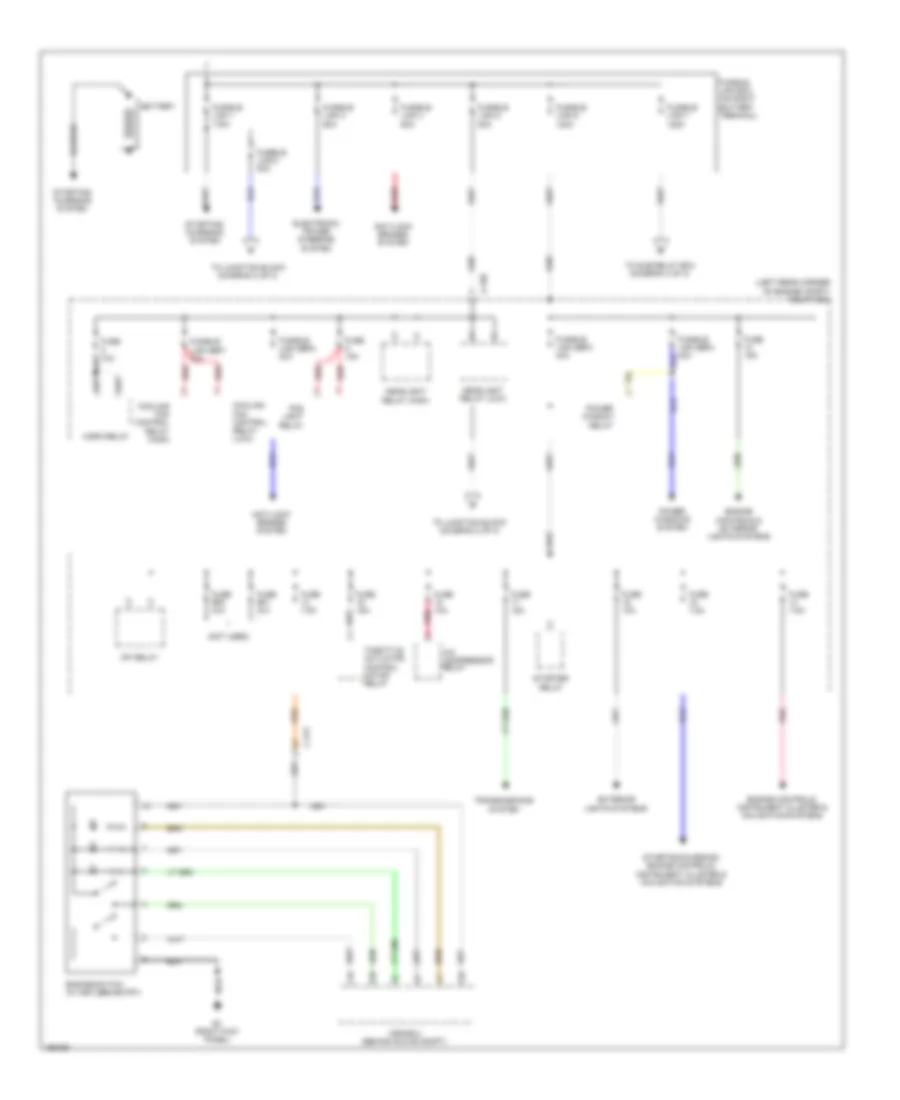 Power Distribution Wiring Diagram 1 of 3 for Mitsubishi Mirage DE 2014