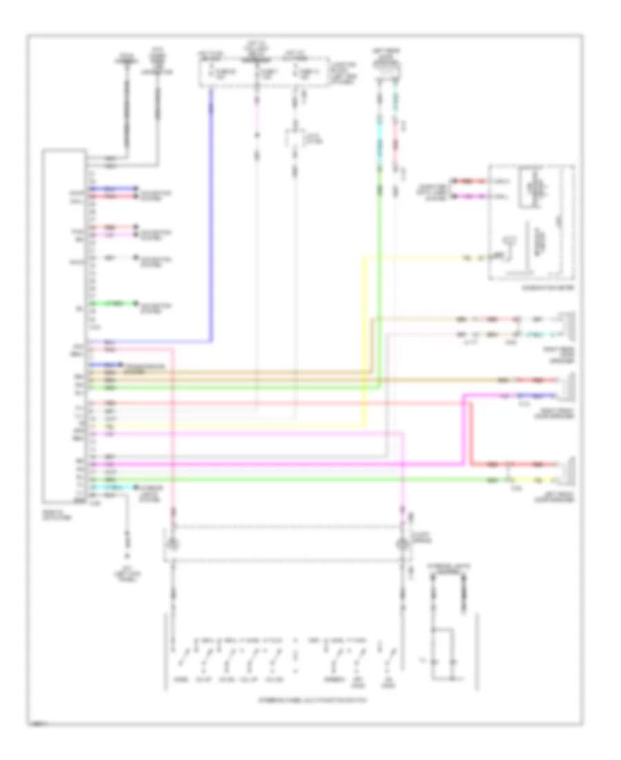 Radio Wiring Diagram, without Multi-Communication System for Mitsubishi Mirage DE 2014