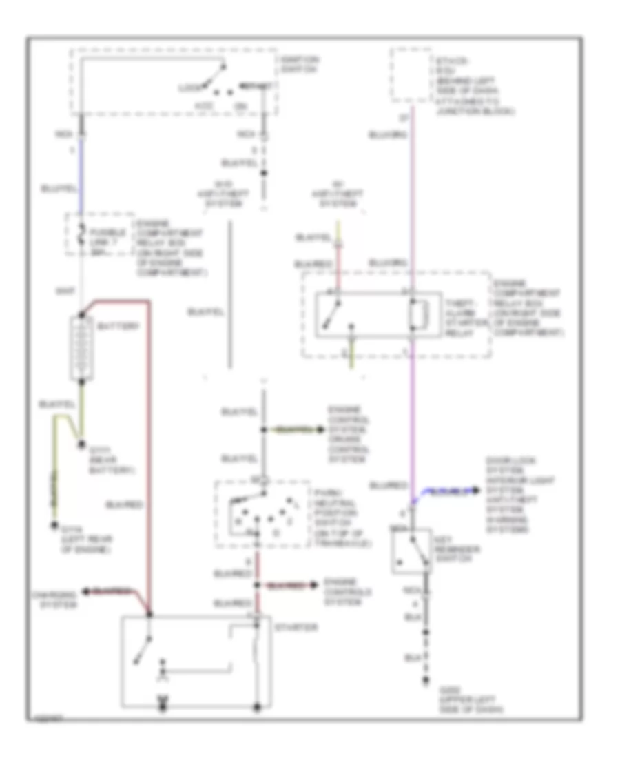 Starting Wiring Diagram A T for Mitsubishi Galant LS 1999