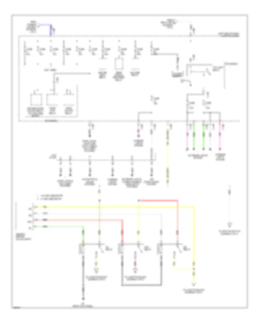 Power Distribution Wiring Diagram 2 of 3 for Mitsubishi Mirage ES 2014