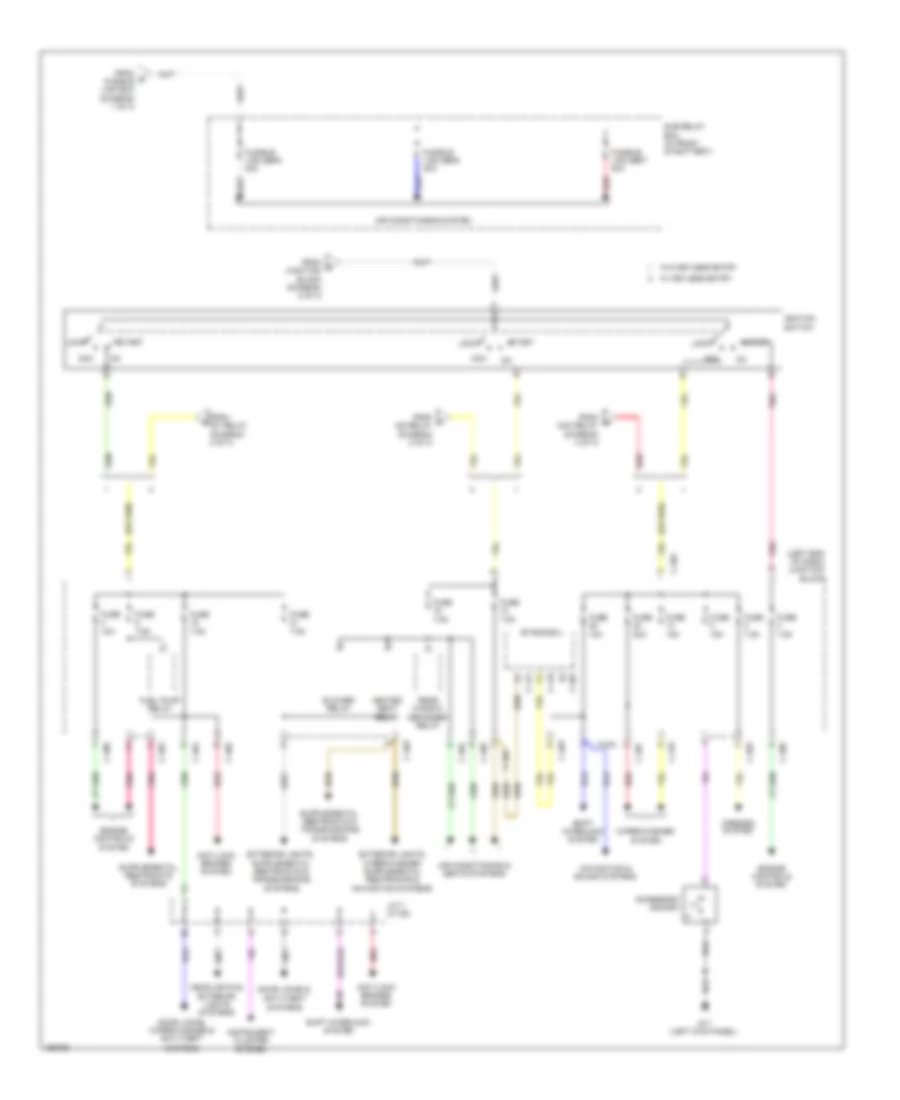 Power Distribution Wiring Diagram (3 of 3) for Mitsubishi Mirage ES 2014