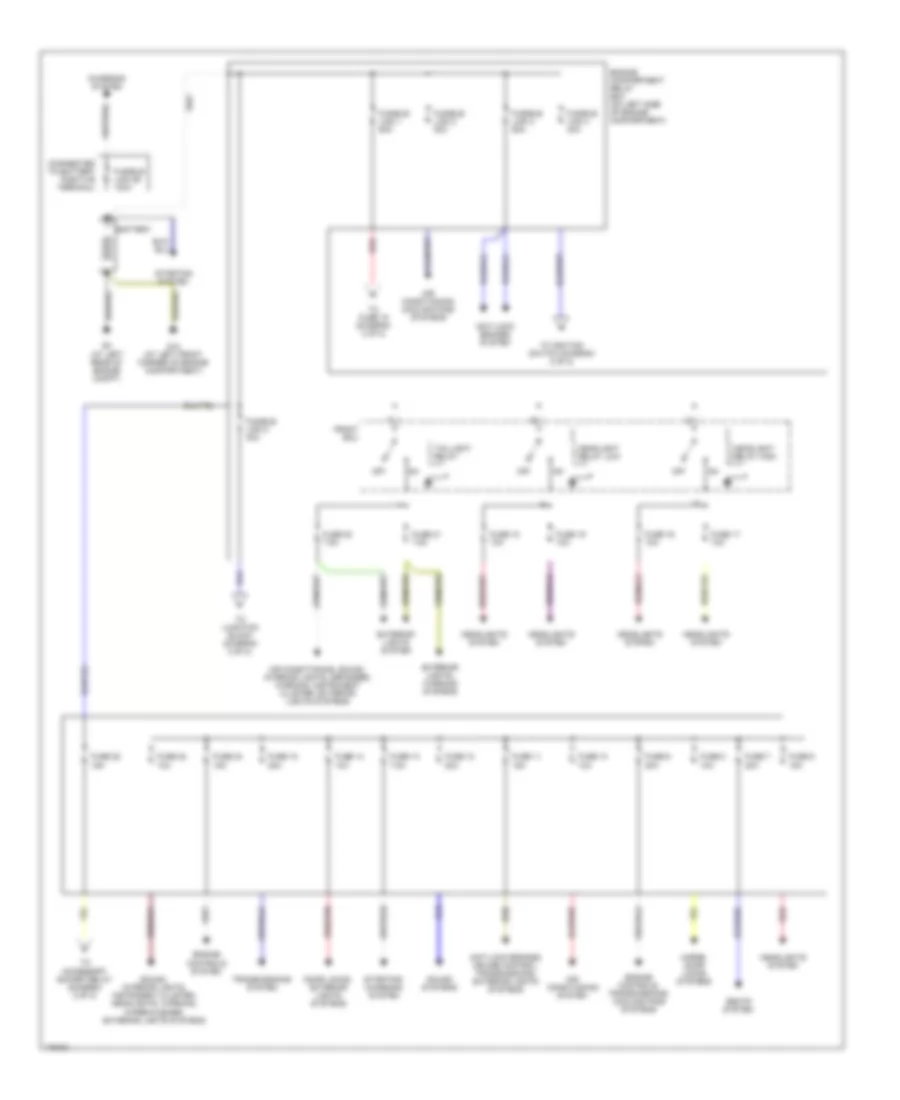 Power Distribution Wiring Diagram 1 of 2 for Mitsubishi Outlander LS 2003