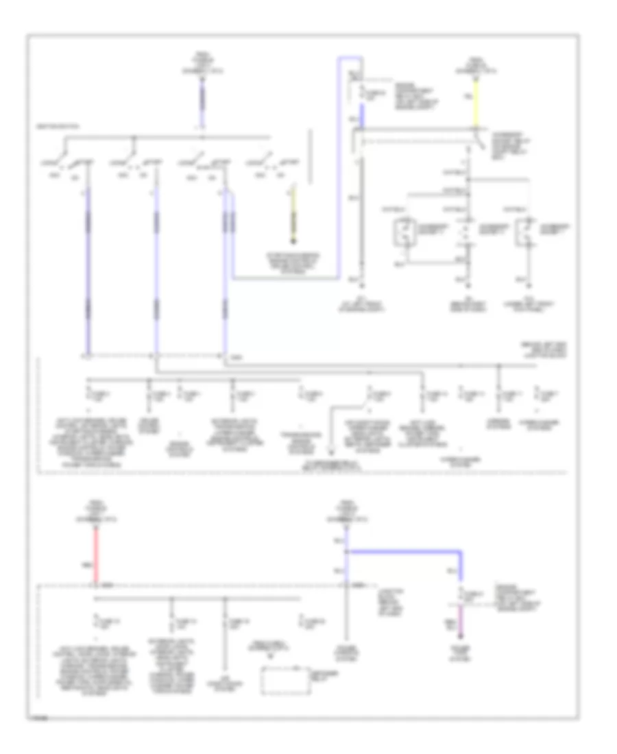 Power Distribution Wiring Diagram 2 of 2 for Mitsubishi Outlander LS 2003